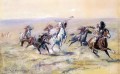 Wenn Sioux und Blackfoot 1904 Charles Marion Russell Indianer treffen